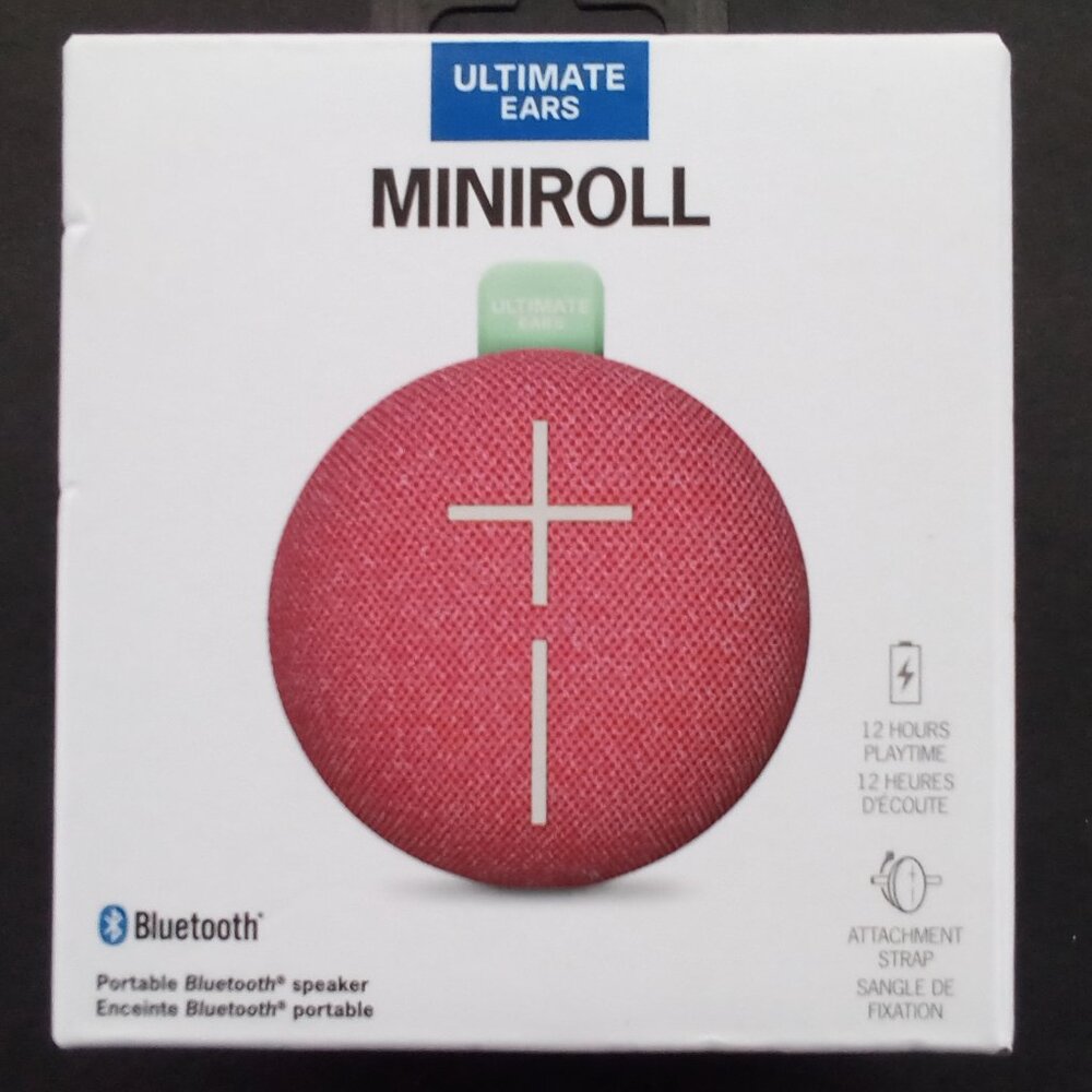 Ultimate Ears MINIROLL Waterproof Bluetooth Wireless Mini Portable Speaker Pink